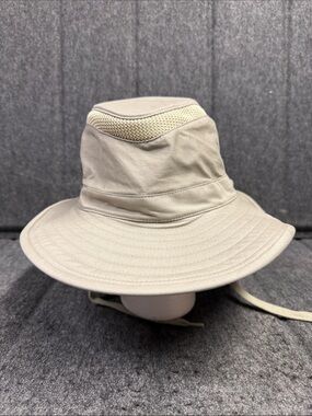 Tilley Men's Beige Ventilated Outdoor Sun Hat with Chin Strap